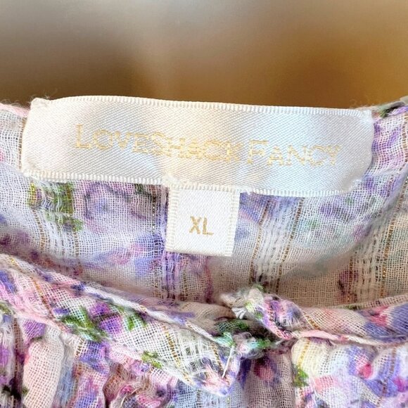 LoveShackFancy Floral Shanely Dress in Positano Blue $295 - Picture 9 of 11
